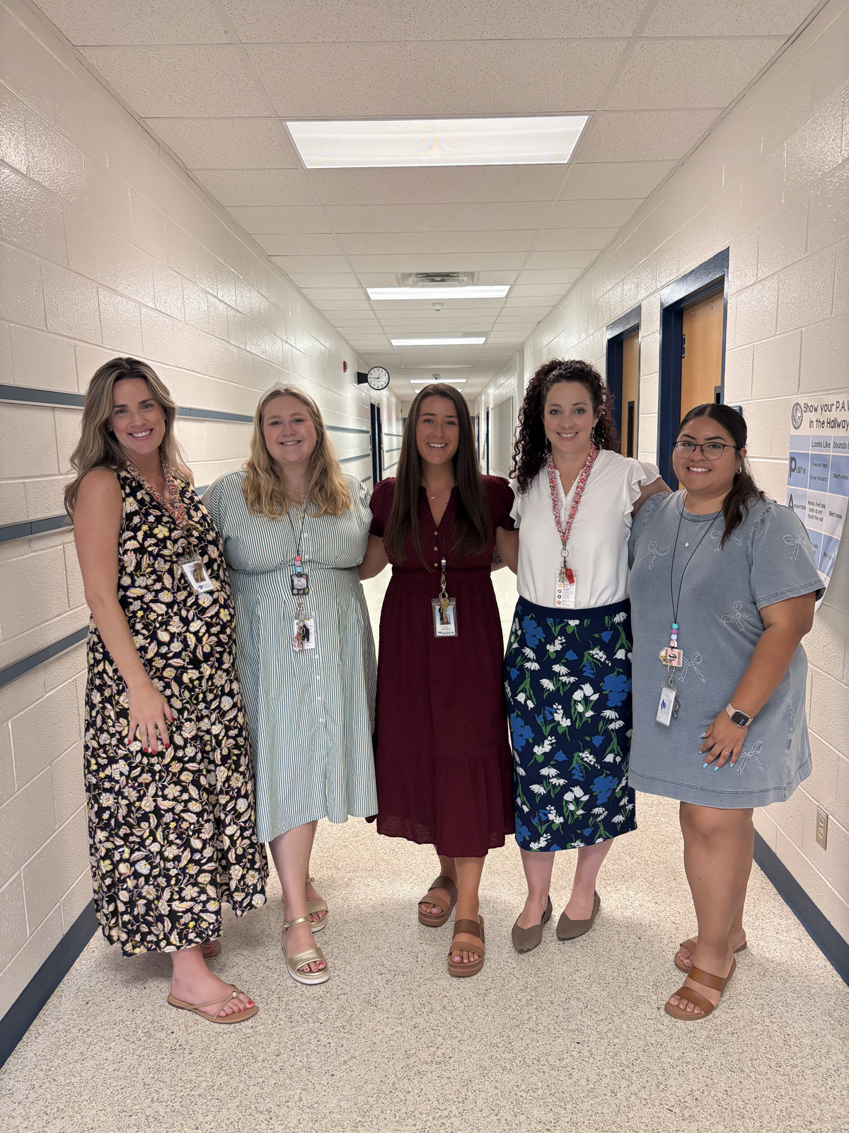 2nd grade team picture with teachers smiling standing together