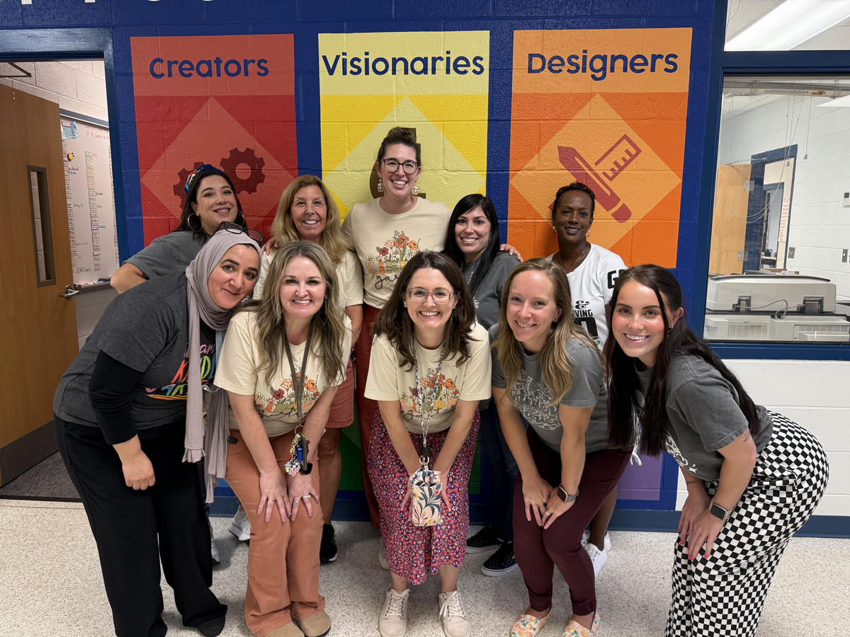 Kindergarten Team lined up smiling